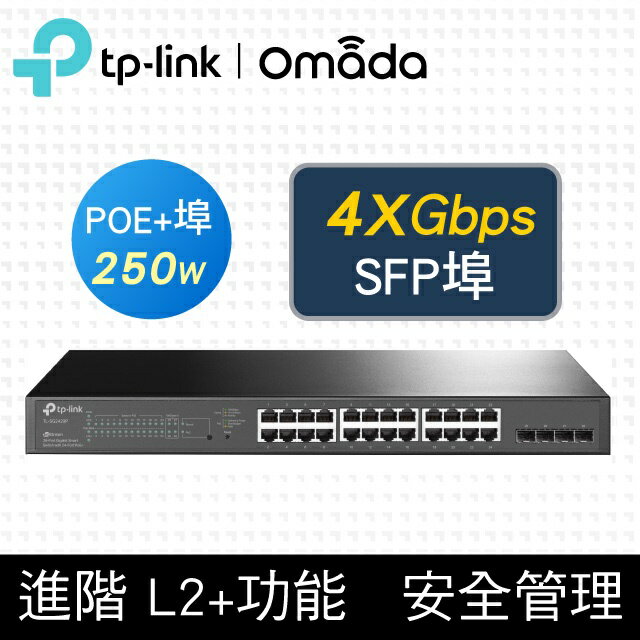 【免運直送】TP-LINK TL-SG2428P JetStream28埠Gigabit 智慧型交換器 含24埠PoE+