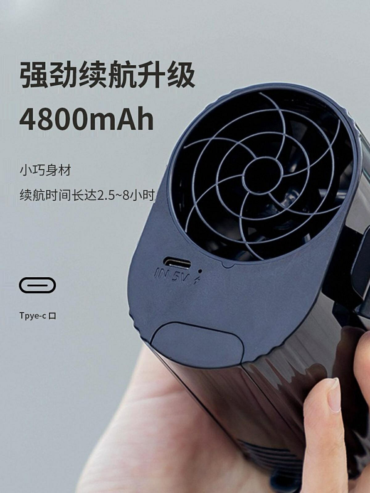 USB風扇 共田f118掛腰風扇掛脖便攜式usb充電隨身電工地戶外風扇暴風裝電
