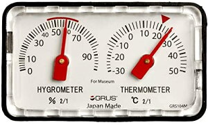 GRUS【日本代購】精密溫濕度計 桌上 日本製-美術館用GRS104M