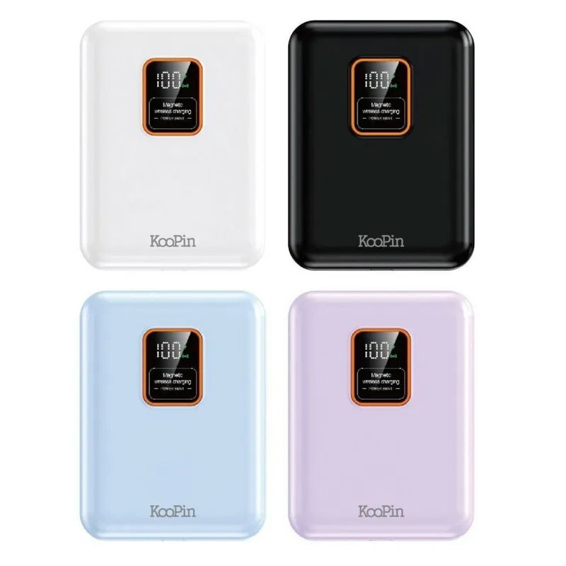 免運 公司貨 KooPin 可拆卸自帶雙線磁吸三用快充行動電源 10000mAh 無線快充 可拆自帶線 臺灣製造