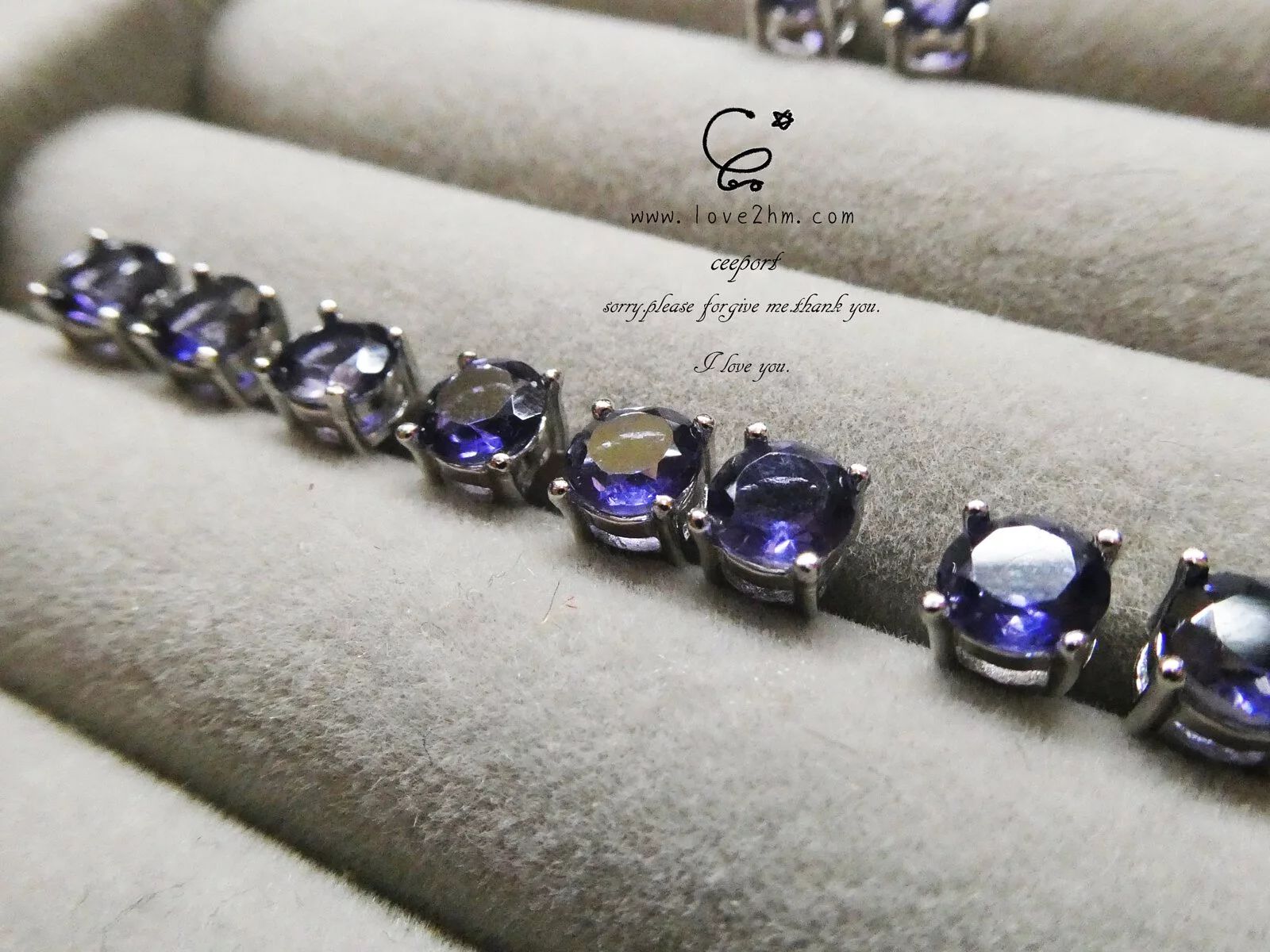 堇青石S925純銀耳釘 堇青石 純銀耳環 925純銀 晶晶工坊-love2hm 273111 3