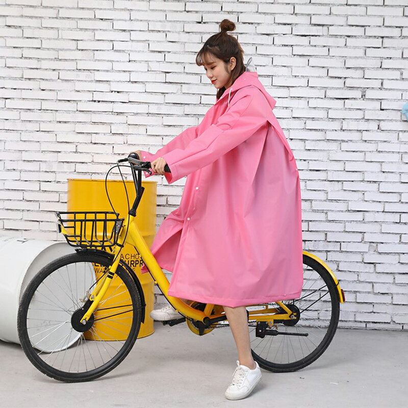 成人電動車電動自行車單車帶袖騎行雨披男女戶外徒步全身防水雨衣