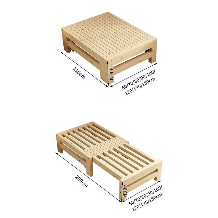 顧家全屋設計 實木摺叠床 全實木伸縮床 實木沙發床 榻榻米抽拉床 多功能兩用伸縮床 午休床 小戶型推拉床 超實惠床 7