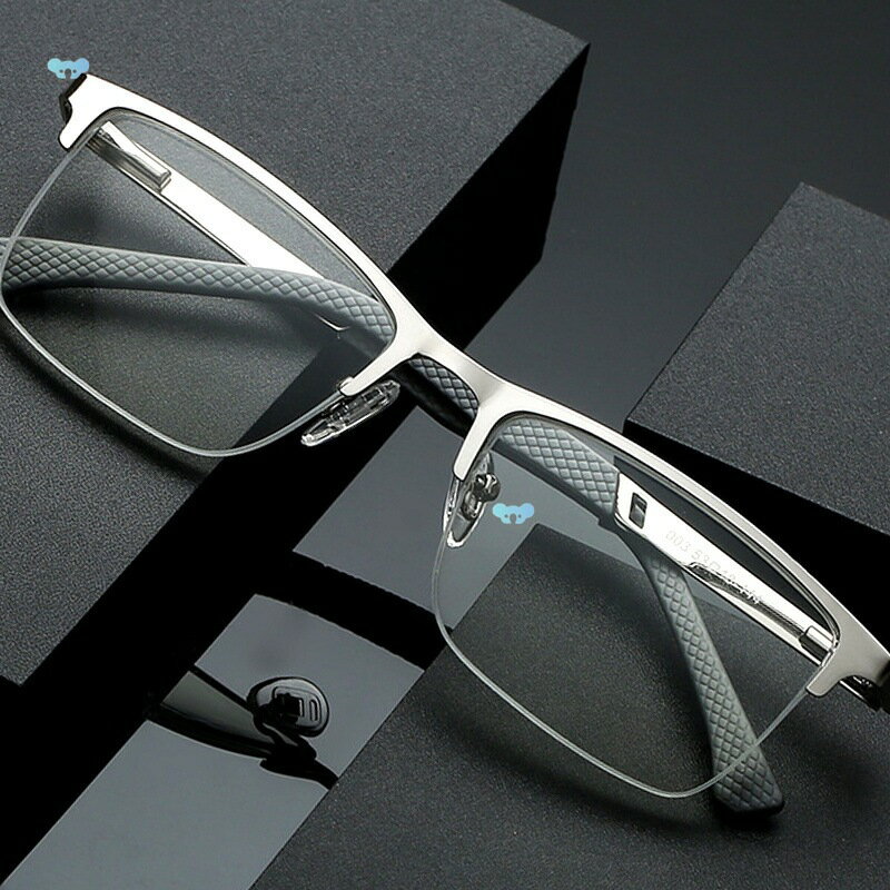men Business Reading Glasses Half Rim Computer Blue Light