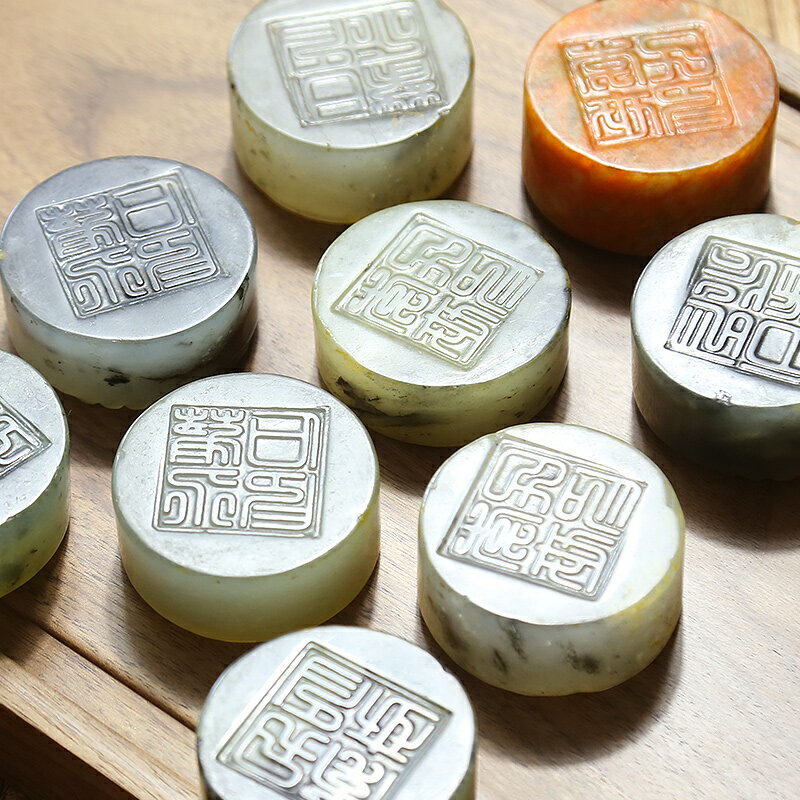 非遺玉鎮尺手工雕刻鎮紙精品天然玉石書法創意紙鎮文房四寶文創產品中國