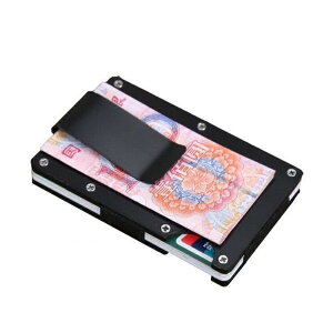 創意超薄多功能不銹鋼錢夾卡包男女士名片盒EDC金屬信用卡收納夾