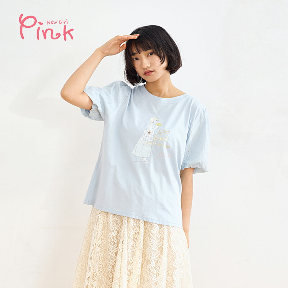 Pink*田園戀曲燙金親膚上衣(2色) Y5305BD