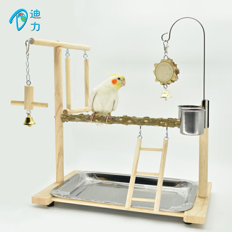 鳥站架/鳥站桿 鸚鵡游樂場花椒木玩具牡丹鳥架虎皮秋千解悶互動站架玄鳳啃咬木串