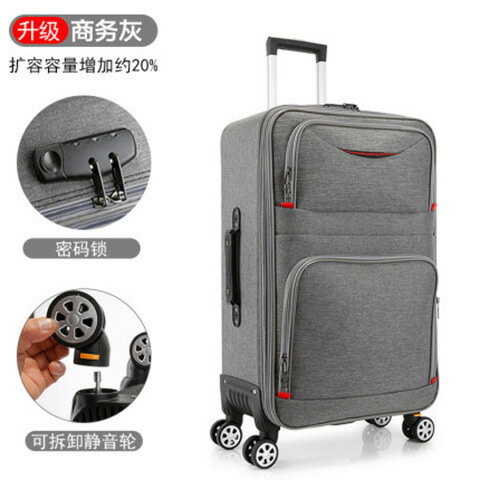 結實牛津布行李箱男密碼箱萬向輪旅行箱子大容量24寸28寸拉桿箱女【Snowbelle優選】