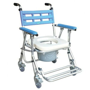 耀宏鋁合金便器椅洗澡椅(可收合附輪)YH121-3便盆椅-沐浴椅-便盆椅沐浴椅