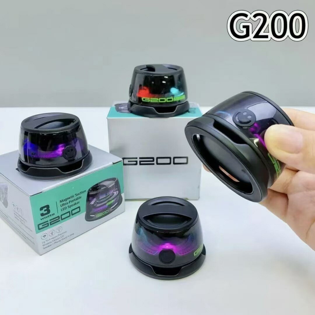 新款g200磁吸藍芽音箱便攜式無線戶外小音響炫彩氛圍燈藍芽【Snowbelle優選】