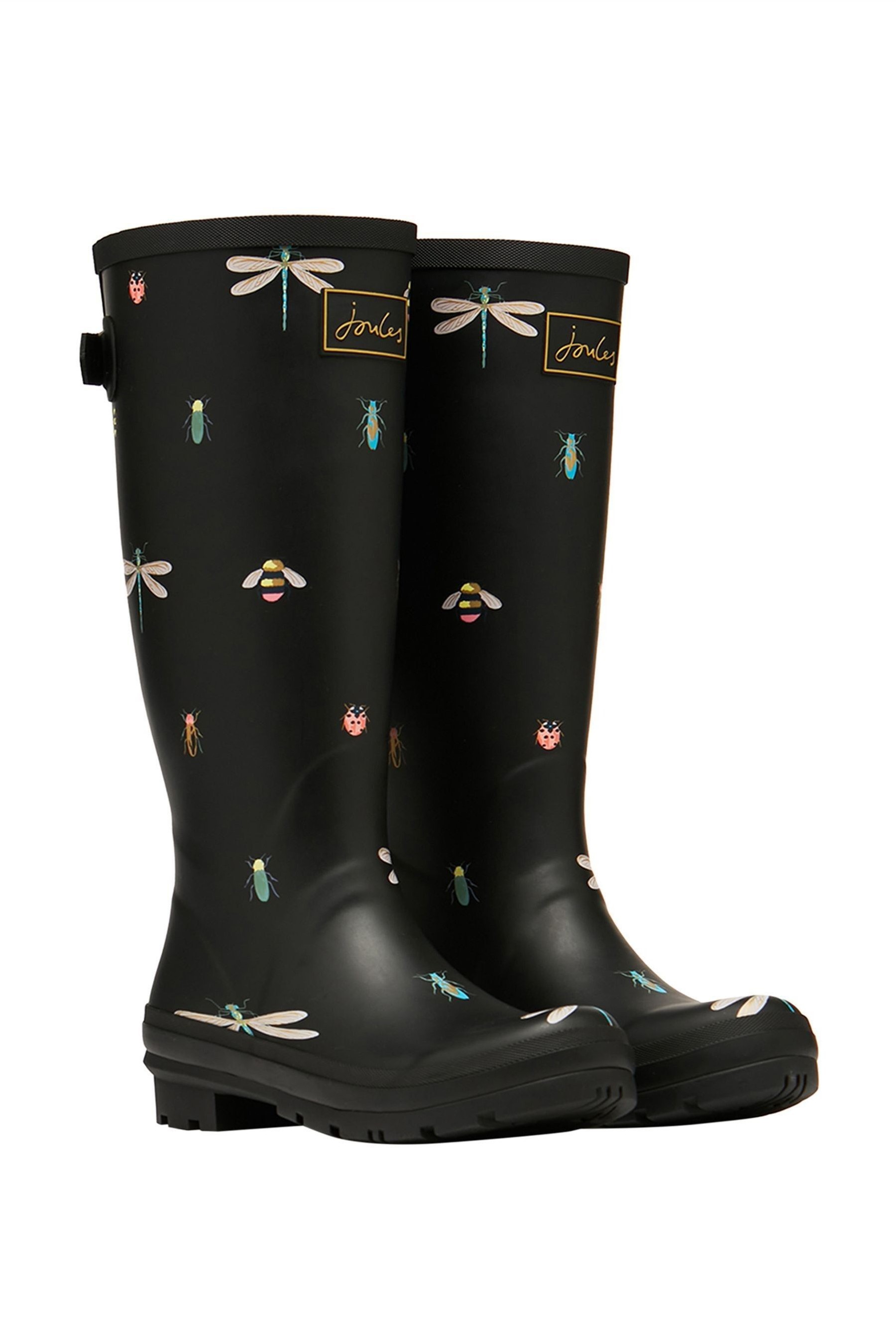 跩狗嚴選 特價代購 英國 JOULES 可調整 WELLIES Boots 深藍 條紋 花花 霧面 可調整 筒圍 長筒 雨靴 雨鞋 高筒 附鞋盒