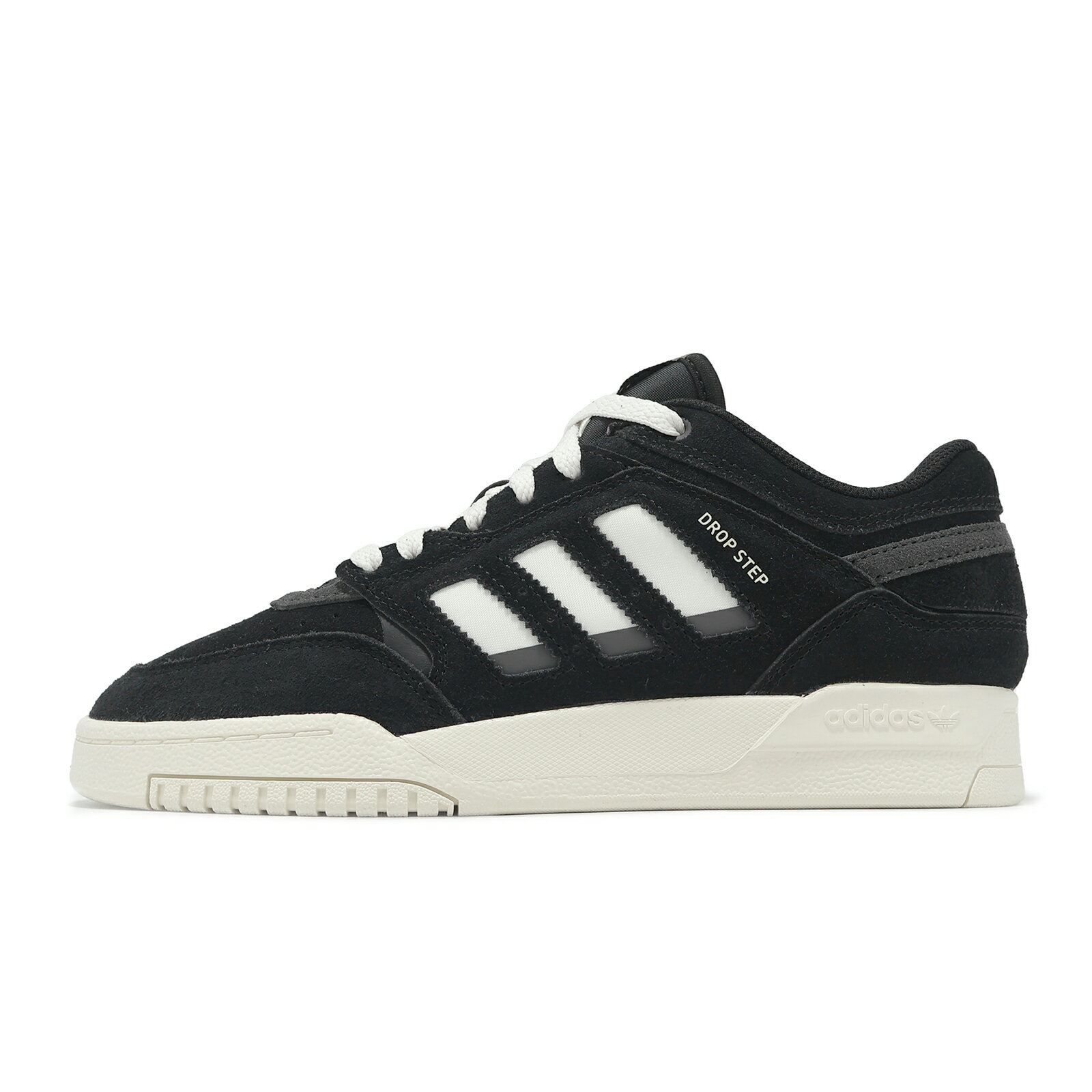 adidas 愛迪達 休閒鞋 Drop Step Low 男鞋 女鞋 黑白 麂皮 復古 低筒 板鞋 情侶鞋 愛迪達