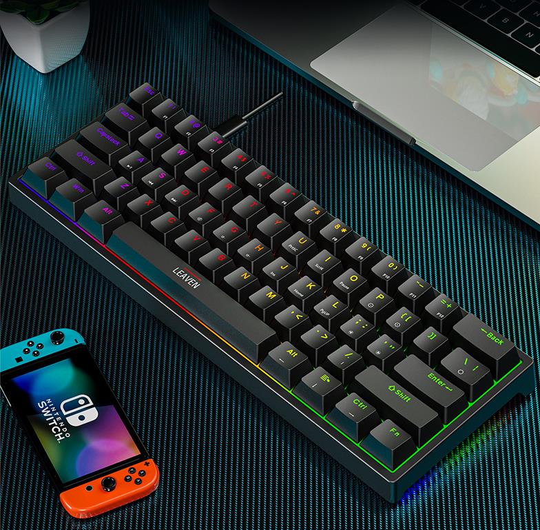 K620電競有線機械鍵盤TYPE-C熱插拔RGB發光青軸游戲藍牙機械鍵盤 全館免運