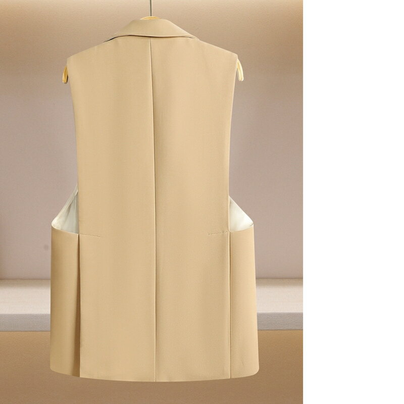 現貨+預購 西裝背心無袖西服-收腰修身春秋外穿女馬甲外套2色74jy9【獨家進口】【米蘭精品】
