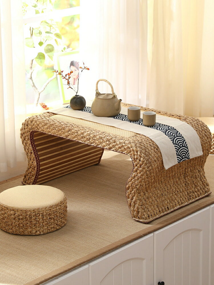 藤編日式民宿禪意榻榻米茶幾飄窗茶桌塌塌米陽台窗台小矮桌子 【幸福驛站】