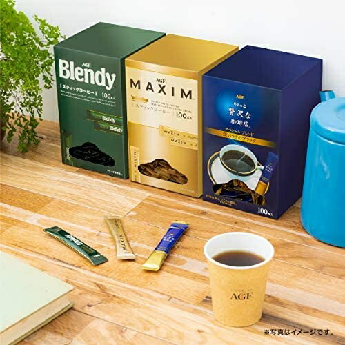 【新包裝】日本 AGF Blendy 無糖黑咖啡 隨身包 100本/盒 即溶咖啡 濃咖啡 沖泡飲品 送禮自用【小福部屋】 5