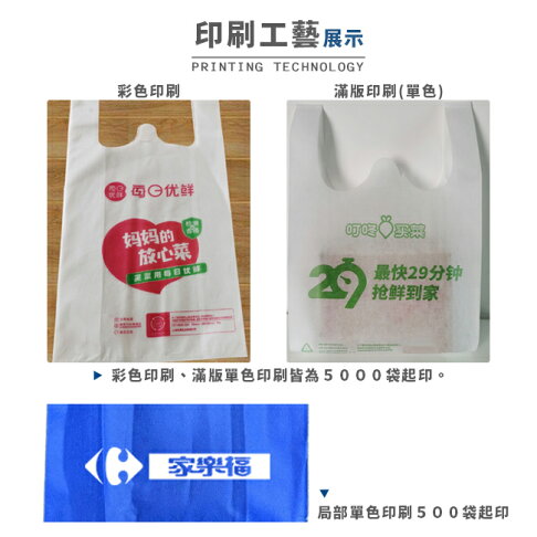 手提袋 不織布 背心袋 (5色) 客製化 LOGO 環保袋 購物袋 超市袋 便當袋 飲料袋 包裝袋【塔克】 3