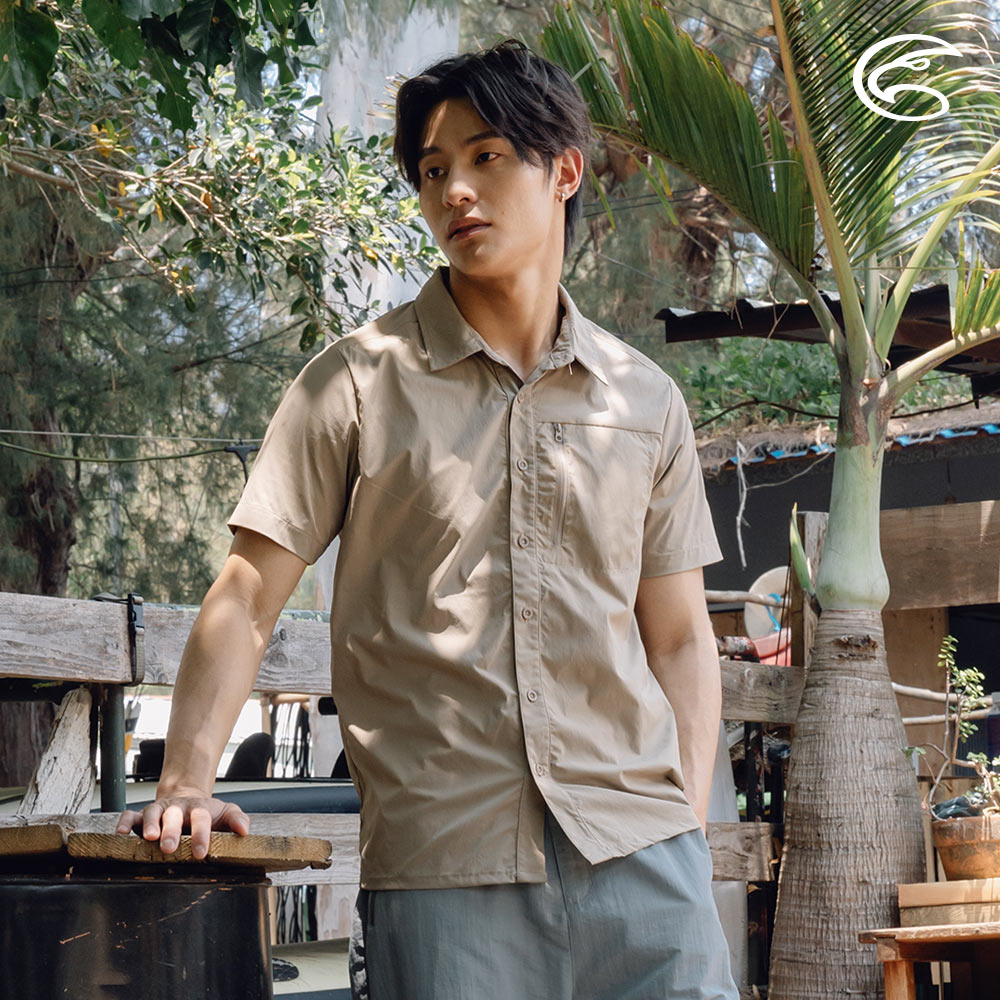 ADISI 男UPF50+透氣快乾短袖襯衫 AL2411019 (M-3XL)｜抗UV 彈性 吸濕 速乾 輕薄 休閒上衣 8