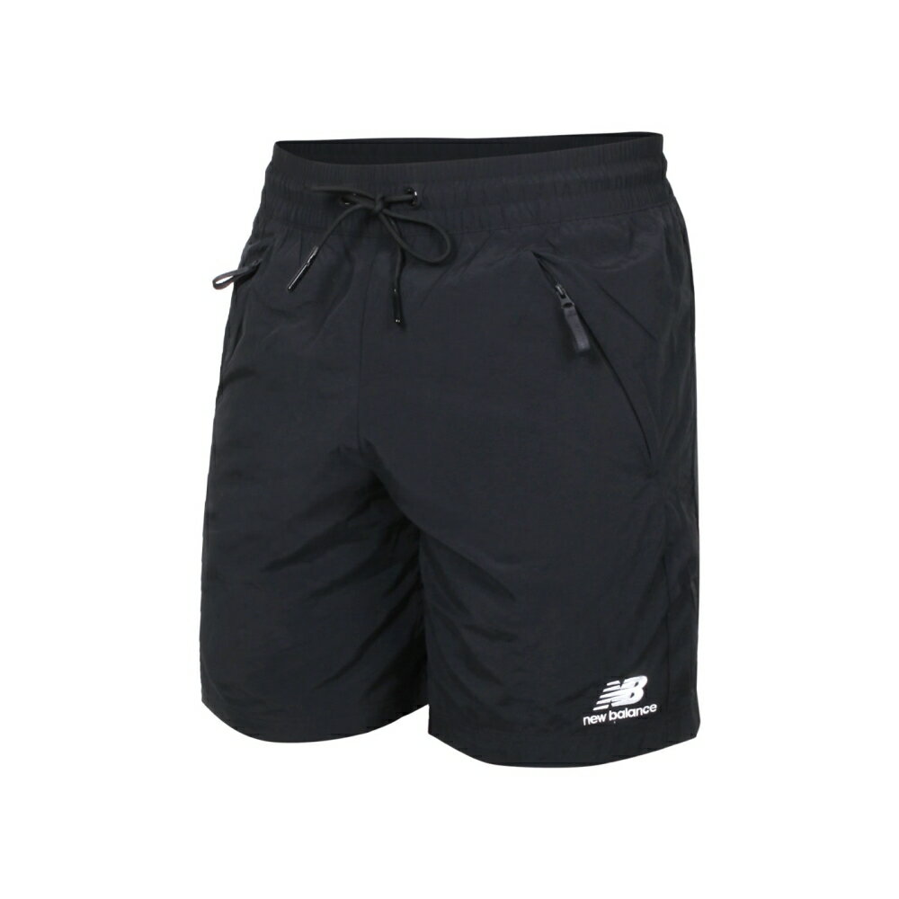 NEW BALANCE 男運動短褲(平織 五分褲 慢跑 路跑 訓練 NB「AMS21500BK」≡排汗專家≡
