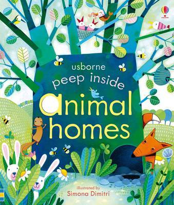 英國 Usborne 寶寶認知躲貓貓遊戲書 Peep Inside animal 動物的家 ＊夏日微風＊