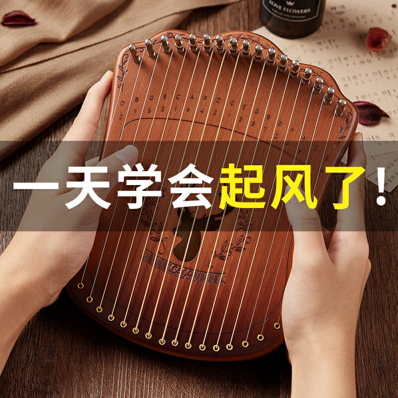 cega 指彈絃琴17弦冷門拇指琴適合女生的樂器卡林巴琴正品手指琴