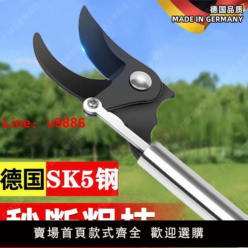 【台灣公司 可開發票】德國精工高枝剪伸縮高空剪樹枝專用剪刀果樹園藝剪加長sk5不銹鋼
