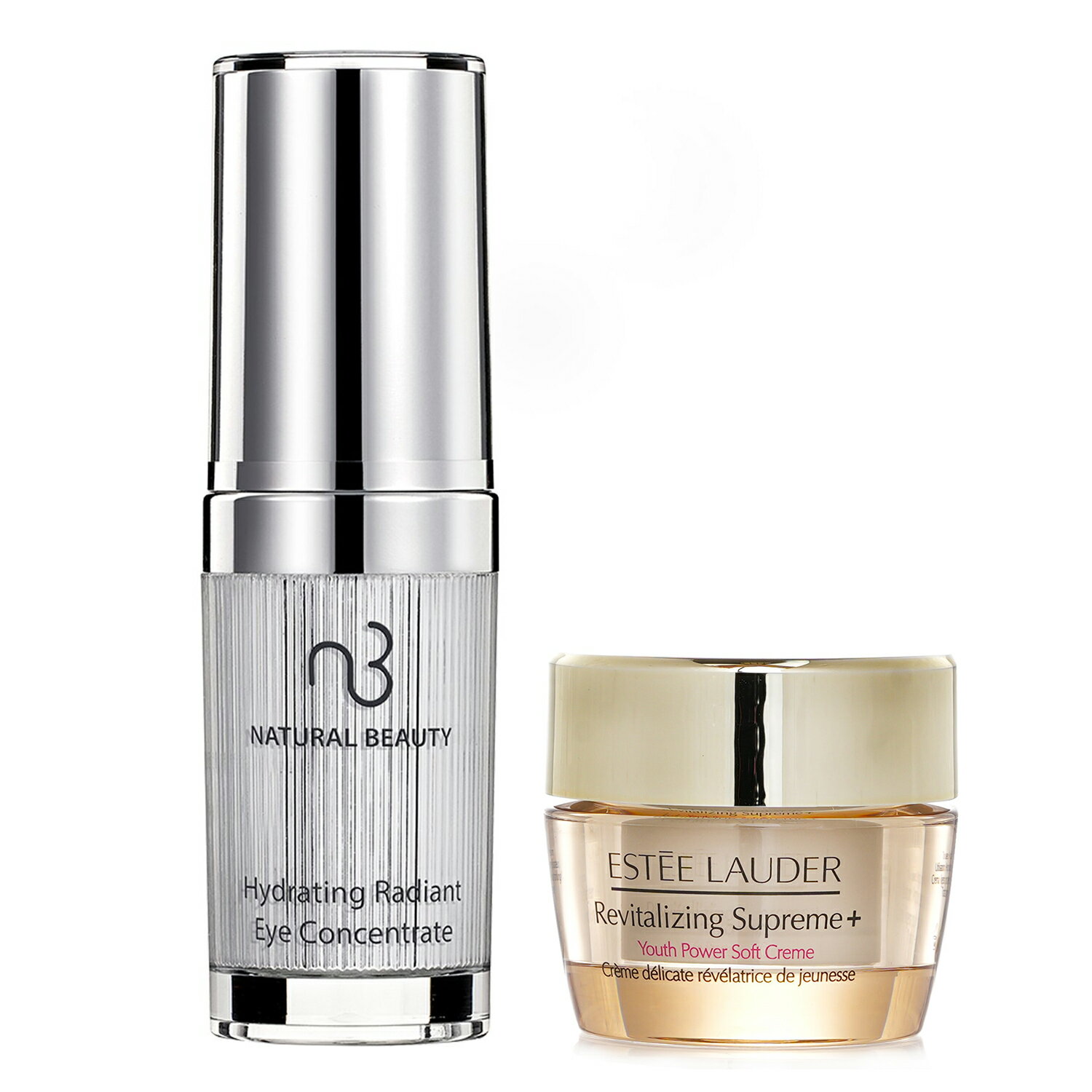 雅詩蘭黛 Estee Lauder - Estee Lauder 新生活膚彈活輕盈面霜 (迷你裝) 15ml X Natural Beauty 超效彈潤水光眼部精萃 15ml (有效日期: 02/2026) 15ml