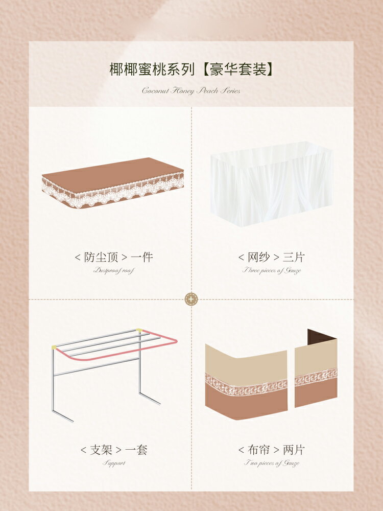 【可打統編 超低價】蒂言美式覆古u型軌道床簾宿舍上下鋪寢室強遮光窗加厚 大學生蚊帳 5