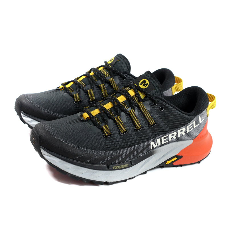 MERRELL AGILITY PEAK 4 慢跑鞋 健行鞋 黑/橘 黃金大底 男鞋 ML067347 no228