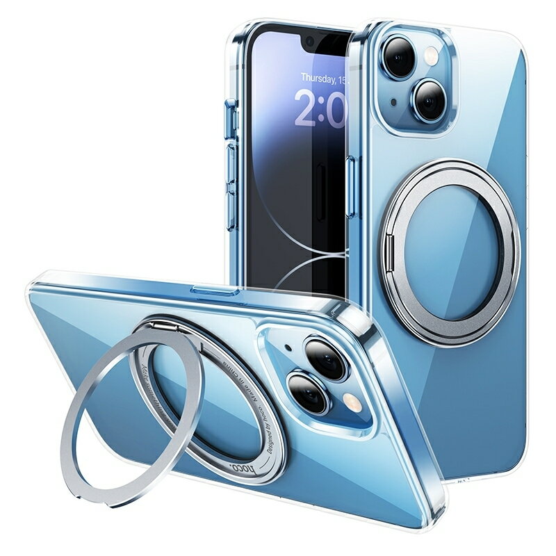 【hoco.】iPhone15 MagSafe旋轉磁吸支點殼 iPhone15磁吸手機殼 iPhone15磁吸殼 磁吸殼