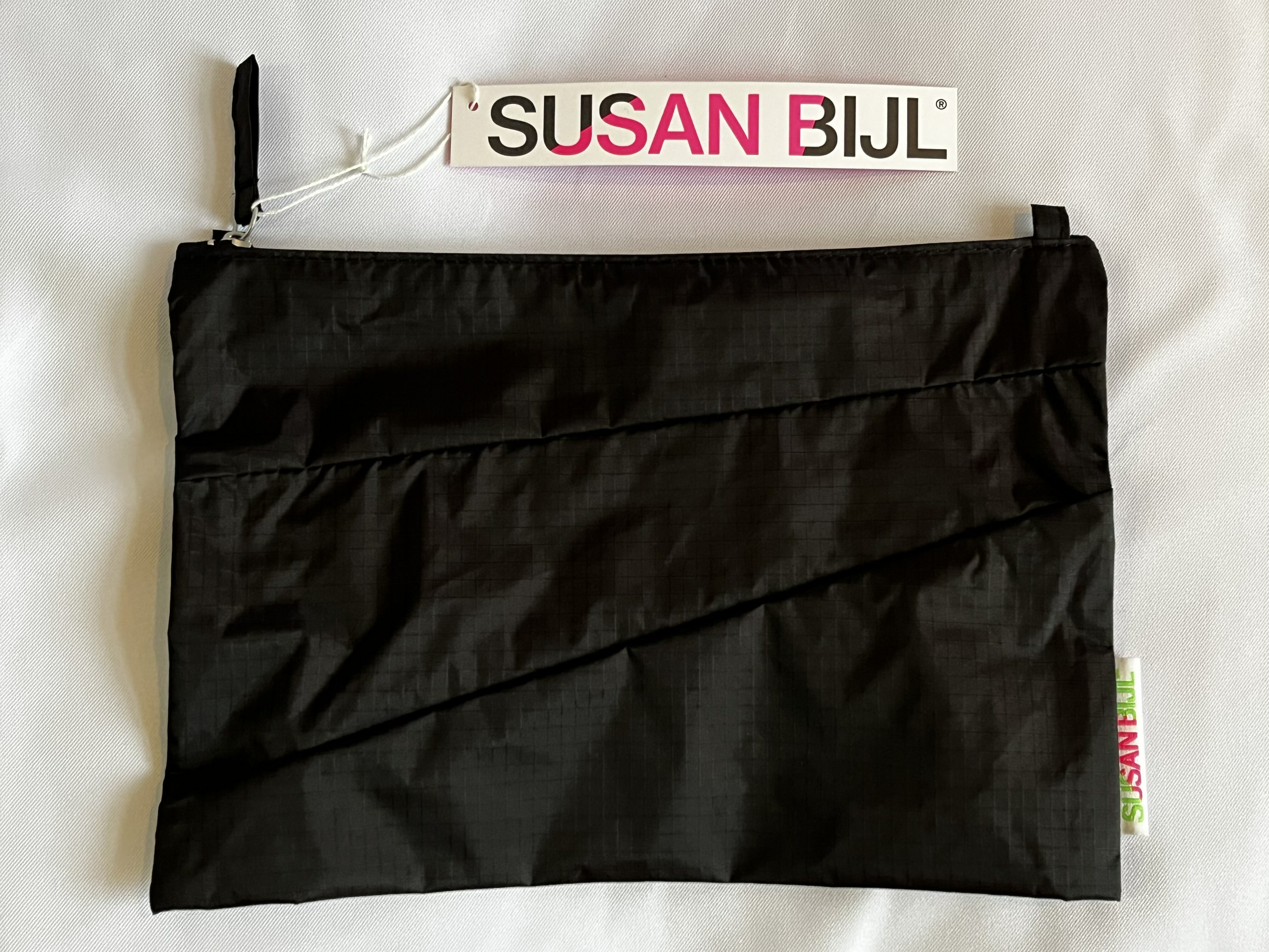 荷蘭 Susan Bijl 防潑水超輕量兩用收納包 #S (黑色/黑色)