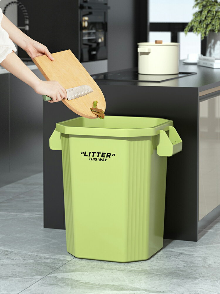 廚房垃圾桶專用家用大號大容量日式不彎腰高款可手提商用大開口