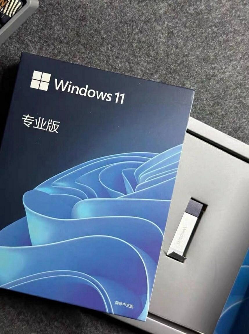 正版Windows 11專業版彩盒裝 內附系統U盤+標籤密鑰 永久啟用 微軟官方正版 支持在線電話激【微軟批發零售】