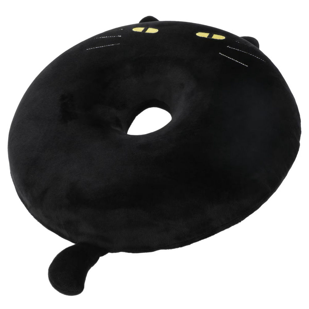 【DECO HOME商品】圓形記憶坐墊 黑貓 Cat BK(DH) NITORI宜得利家居