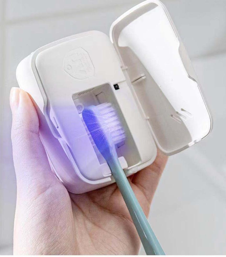 開發票 牙刷消毒盒 便攜牙刷消毒盒USB帶風干烘干UVC紫外線消毒器牙刷消毒器