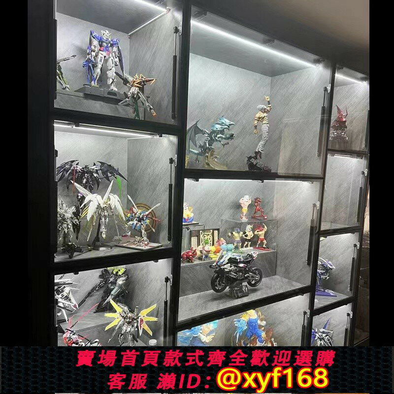 {臺灣公司貨 可打統編}定製手辦櫃gk雕像櫃模型樂高兵人火影海賊展示櫃液壓翻門家用展櫃