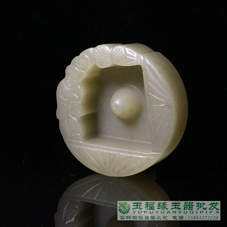 清代和田玉香插筆洗新疆和田玉筆洗包漿瑩潤保真帶證書包郵| 協貿國際