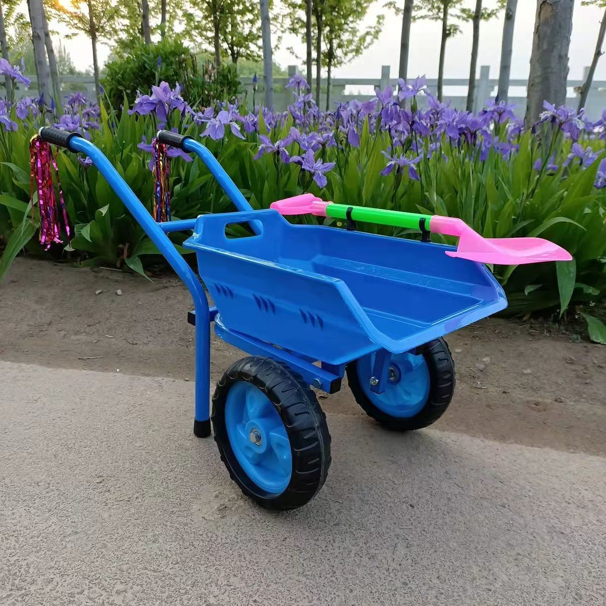 免運/可開票 快速出貨 兒童過家家玩具沙灘小推車2-7歲大號雙輪單輪工程推土車大翻鬥車