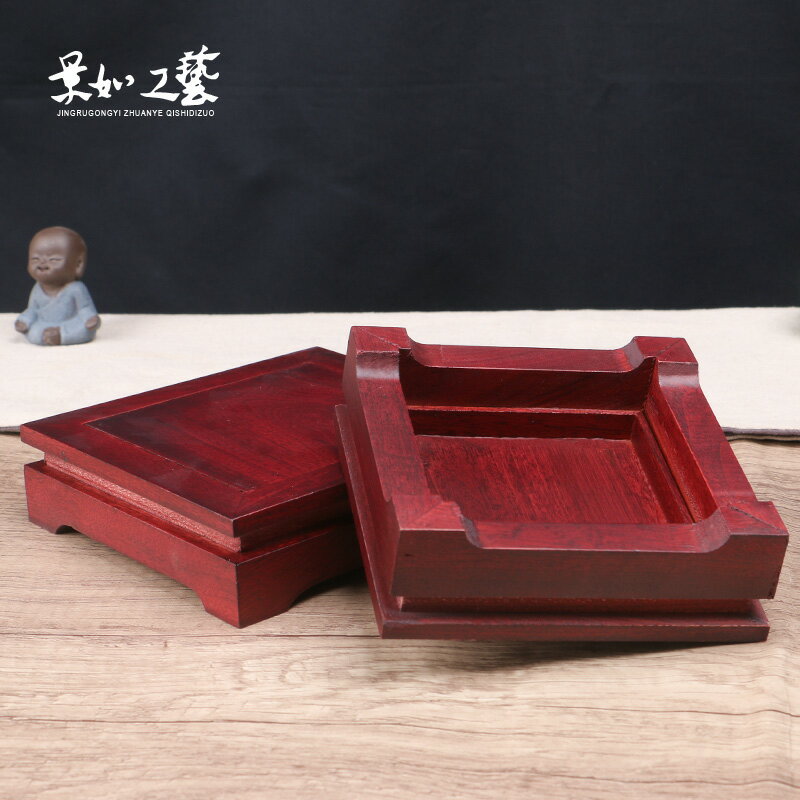 長方形香樟實木根雕底座奇石玉石頭底座可挖槽盆景工藝品擺件座架
