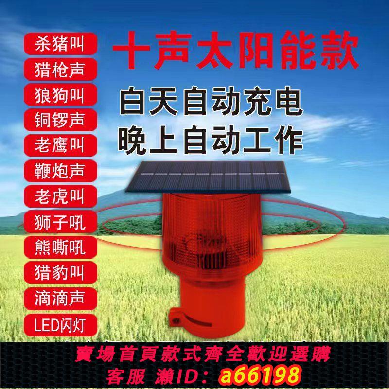 【台灣公司 可開發票】帶狗叫聲音太陽能驅獸爆閃燈戶外驅趕嚇野獸野豬神器夜間警示閃燈