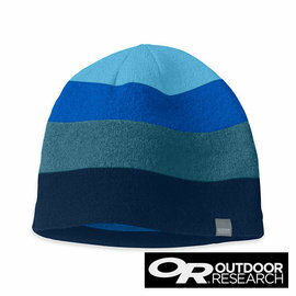 【【蘋果戶外】】Outdoor Research OR243663 942 GRADIENT HAT 羊毛保暖帽 海藍/水藍條紋 保暖防風 OR86230