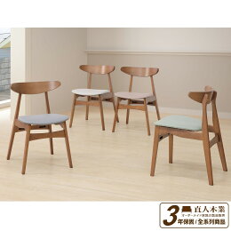 APP下單跨店最高賺22%|RUNA胡桃色山毛櫸實木椅(六色可選)【直人木業】