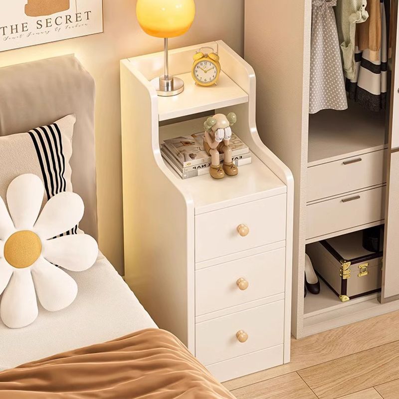 床頭櫃小型簡約現代臥室夾縫櫃子儲物櫃家用簡易奶油風床邊置物架