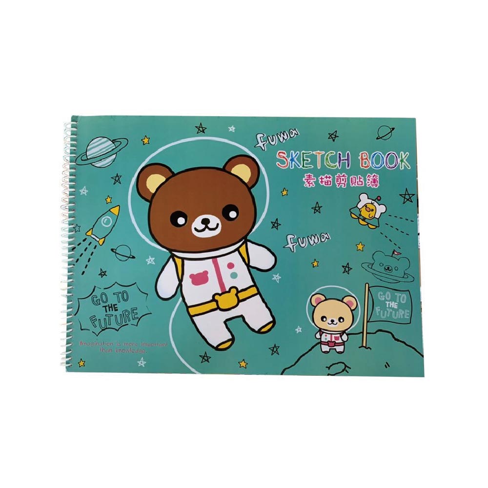 卡通 活頁 素描簿 圖畫簿 剪貼素描本 繪畫本 16K（265x191mm）12本入 /包 N16-506圖案隨機出貨