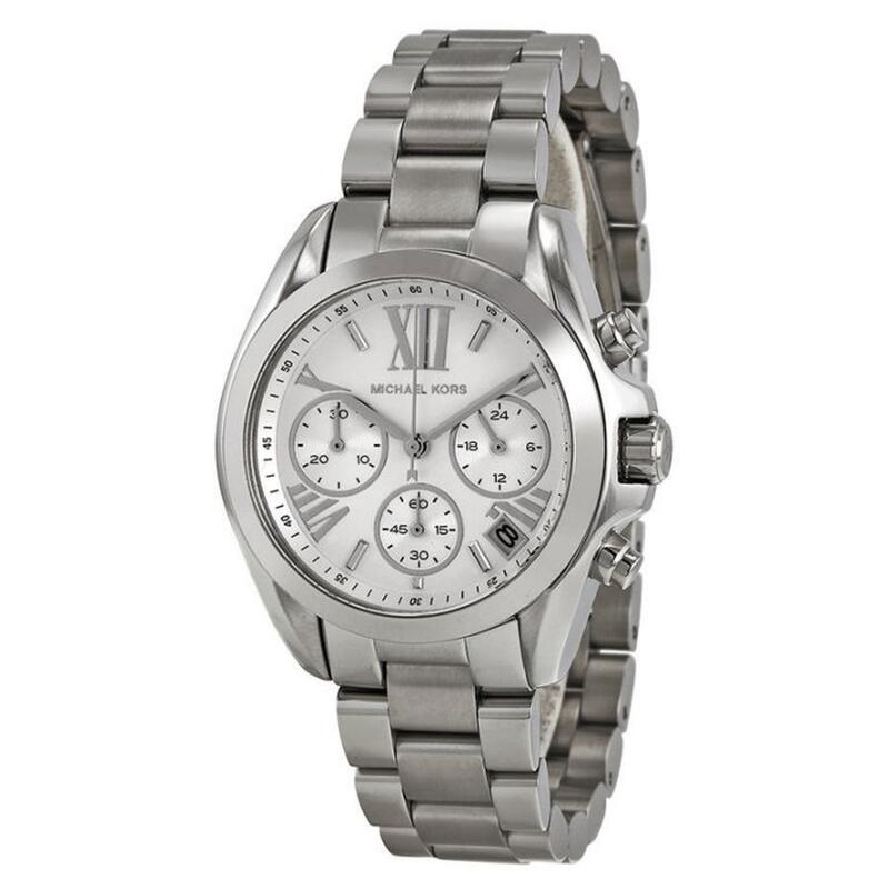 『Marc Jacobs旗艦店』美國代購 Michael Kors 銀色不鏽鋼三眼計時石英腕錶
