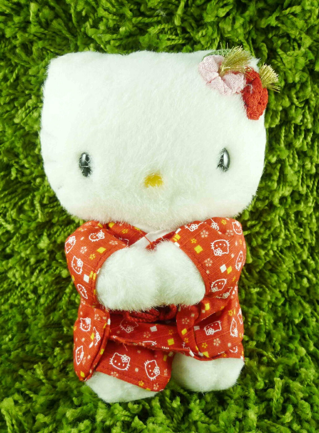 【震撼精品百貨】Hello Kitty 凱蒂貓 KITTY絨毛娃娃-和風服飾-紅色 震撼日式精品百貨