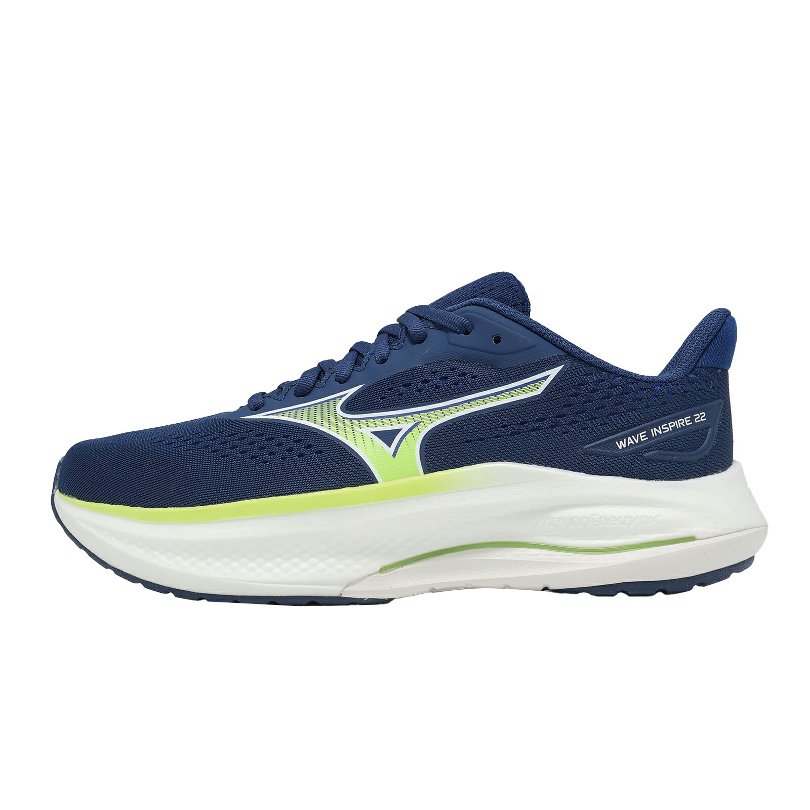 Mizuno 美津濃 慢跑鞋 Wave Inspire 22 超寬楦 男鞋 藍 黃 支撐 緩震 J1GC2645-01