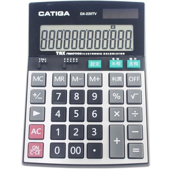 CATIGA 計算機 DX-220TV 中文稅率商用計算機 /一台入(促250) 12位數中型計算機 -信力