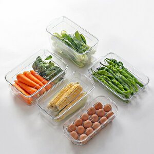 PET冰箱保鮮冷凍抽屜收納盒廚房置物食品食物分類整理雞蛋盒帶蓋
